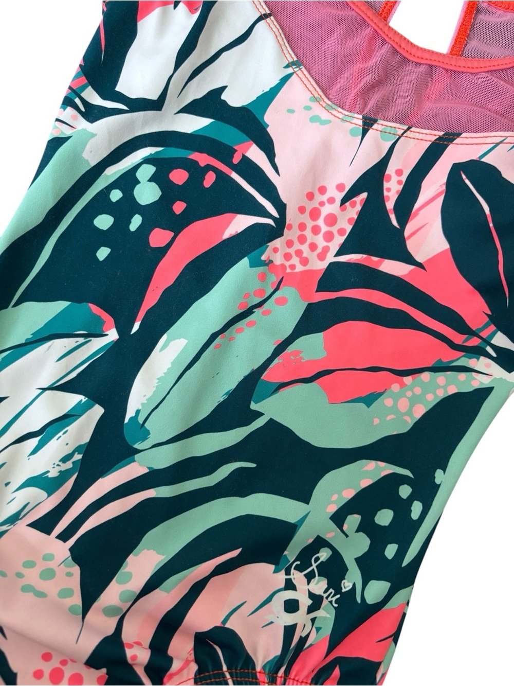 GK Elite Suni Lee Grounded Growth Gymnastic
Peach Floral Tank Leotard CM - Picture 5 of 14